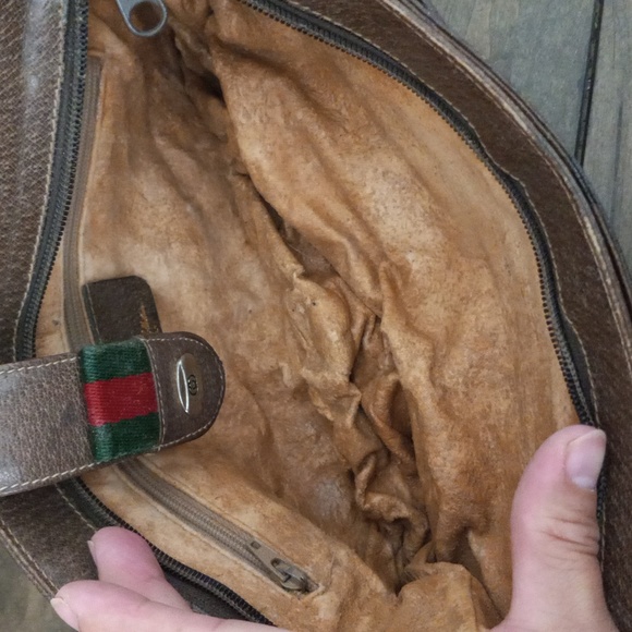 Authentic Vintage Gucci GG Monogram Supreme Sherry Web Ophidia Accordion Bag - Picture 8 of 12